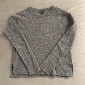 James Perse cropped cashmere sweater - size 0 heather brown color